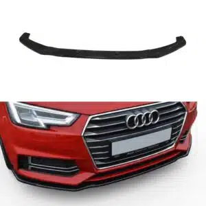 Audi A4 S-Line S4 B9 Front Splitter Gloss Black 2015-2019