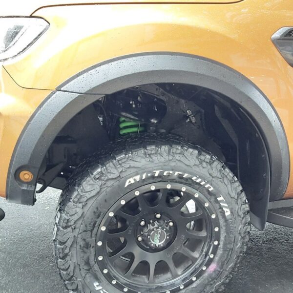 Ford Ranger T8 2019-2022 Park Assist Taped Slim Fender Flares Matte Black - Image 2