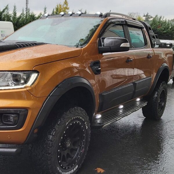 Ford Ranger T8 2019-2022 Park Assist Taped Slim Fender Flares Matte Black - Image 4