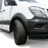 Sprinter W906 4x4 overland build with wide arch kit — wider all-terrain tyres fully covered by arch extensions