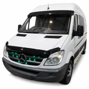 Gloss black bonnet protector for Mercedes Sprinter W906 2006-2013, stone chip hood guard