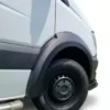 Mercedes Sprinter W906 wide arch kit installed — front view, 2014–2018 facelift model