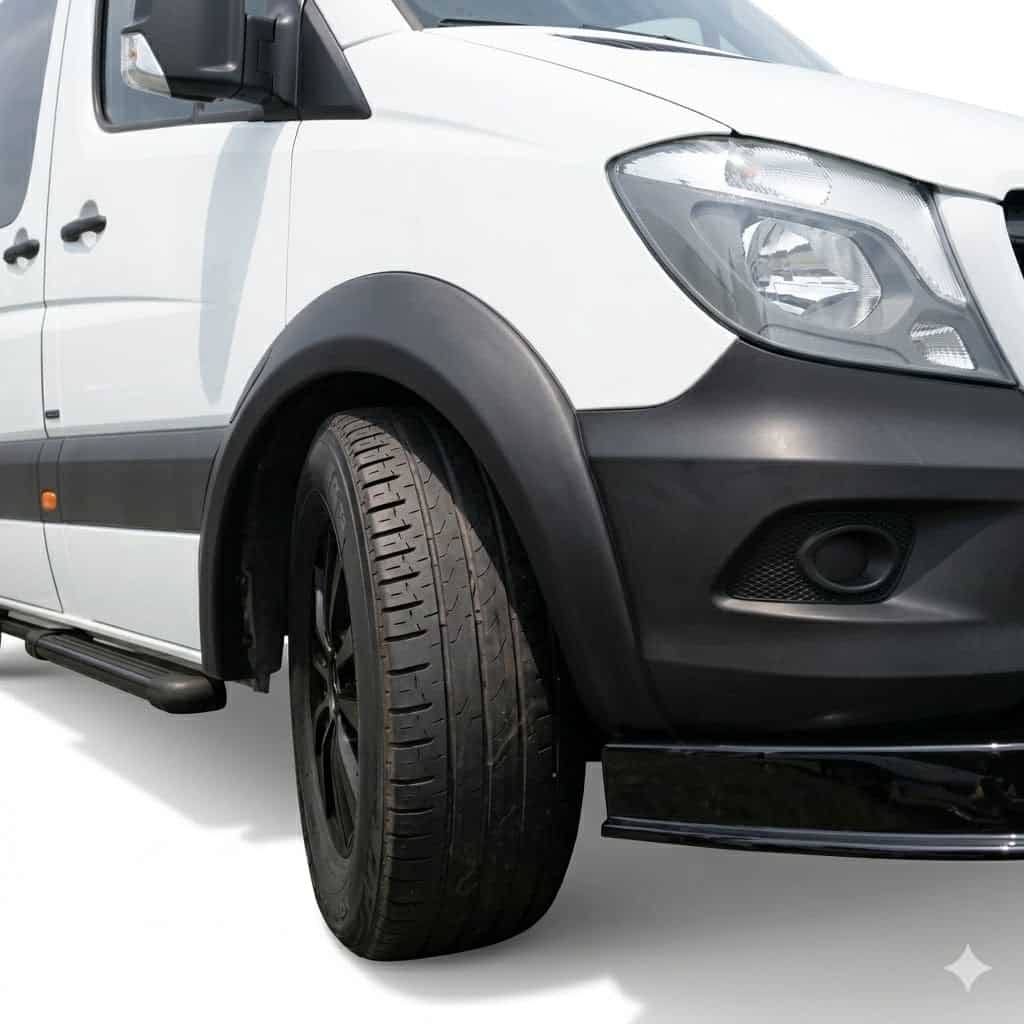 Wheel Arch Fender Flare Kit for Mercedes Sprinter W906 Facelift 2014-2018 2 Mercedes Sprinter W906 2014-2018 Facelift Jumbo Fender Flares Wheel Arch Trims