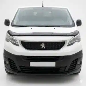 Black bonnet guard for Peugeot Expert 2016-2026 onwards models, protecting against stone chips and road debris.