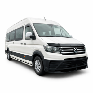 Gloss black V.2 front splitter lip for VW Crafter MK2 and MAN TGE 2017-2024.