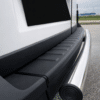 Matte black rear bumper protector guard for VW Crafter MK2 and MAN TGE 2017+.