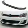 Gloss black Front Splitter V.1 lip extension for VW Golf MK7 GTI and GTD 2013-2016 models
