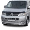 Close-up of a durable black acrylic bonnet protector for VW T5 2003-2009.