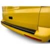 VW T5 and T5.1 Transporter (2003-2015) matte black ABS rear bumper protector guard for scratch protection.