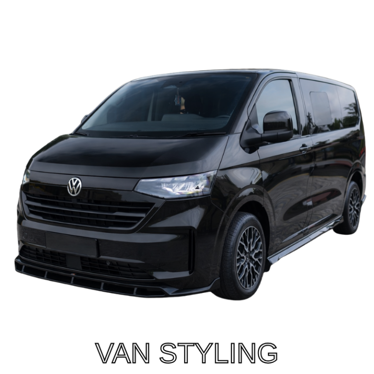 Vans upgraded with custom styling parts and body kits designed for improved appearance and everyday functionality