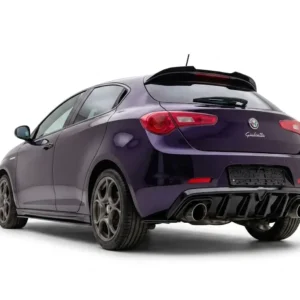 Gloss black rear roof spoiler for Alfa Romeo Giulietta (2010-2020), aggressive QV style tail gate wing upgrade.