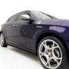 Pair of gloss black side skirts for Alfa Romeo Giulietta Sport models (2010-2020), performance styling extensions.