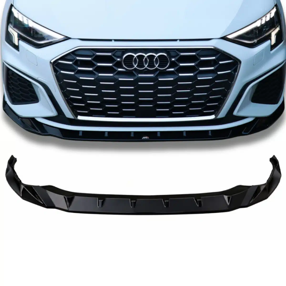 Audi A3 8Y S-Line / S3 Sedan 2020-2024 Front Splitter - Gloss Black 1 Audi A3 8Y S-Line / S3 Sedan 2020-2024 Front Splitter