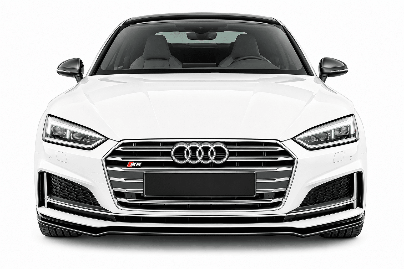 Audi S5 / A5 S-Line F5 Coupe / Sportback Front Splitter (2016-2019 ) | Gloss Black 1 Audi S5 / A5 S-Line F5 Coupe / Sportback Front Splitter