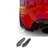 Gloss black rear side splitters for Audi RS3 8V Sportback (2015-2016), performance rear bumper spats 2-piece set.