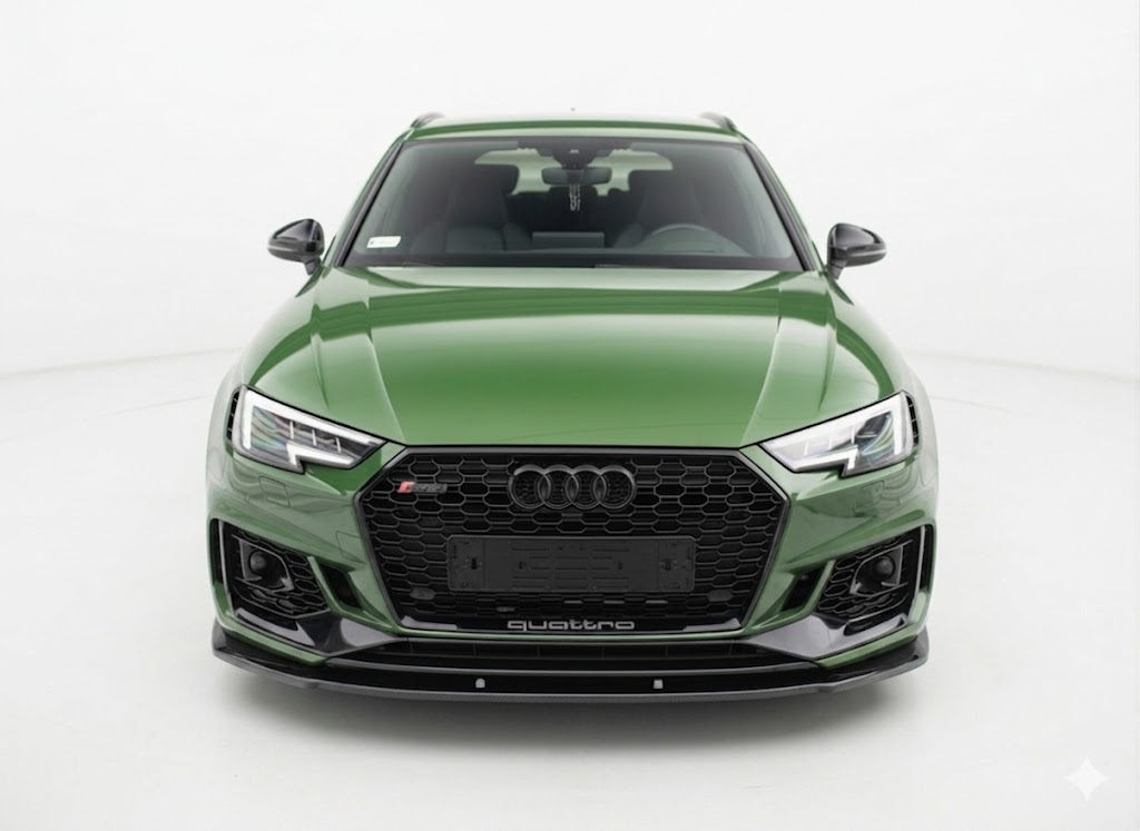 Front Splitter for Audi RS4 B9 2017-2019 1 Audi RS4 B9 front splitter in premium gloss black finish for 2017-2019 models.