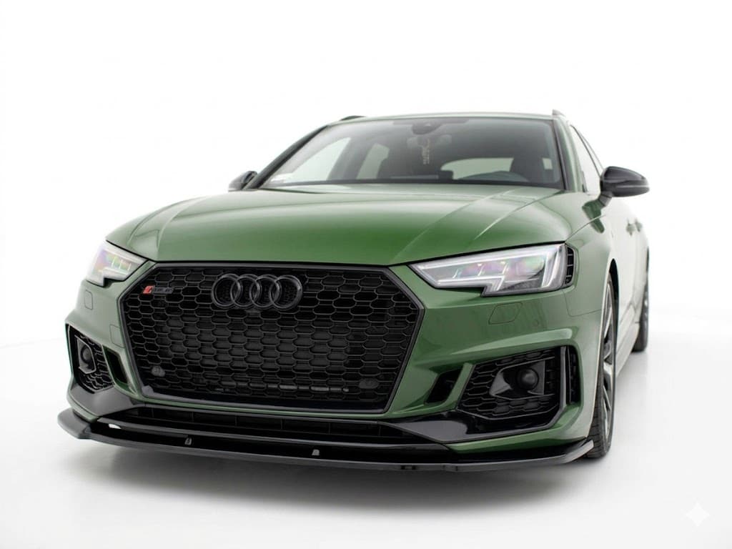 Audi RS4 B9 (2017-2019) Front Splitter 2 Gloss black front splitter for Audi RS4 B9 Avant models (2017-2019).