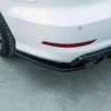 Audi S3 8V Sedan Rear Bumper Splitter Fitted Angle View Gloss Black
