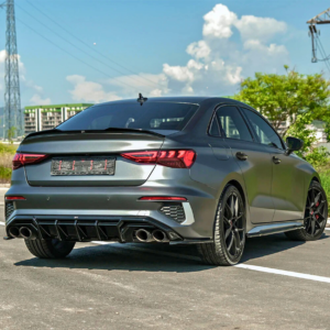 Audi S3 8Y Rear Valance Gloss Black Installed 2020-2024 - Plus Auto Style