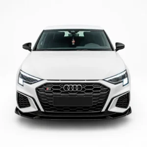 Audi S3 A3 S-Line 8Y Front Splitter fitted on a car