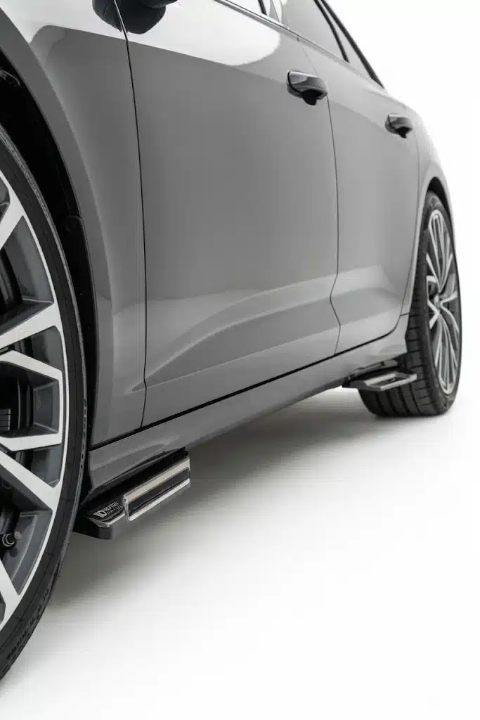 Audi S6 C8 (Sedan-Avant) 2019+ Side Skirts (2 Pcs) 1 Gloss black side skirt extensions for Audi S6 C8 (2019 onwards), performance side blades for Saloon and Avant models.