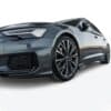 Gloss black side skirt extensions for Audi S6 C8 (2019 onwards), performance side blades for Saloon and Avant models.