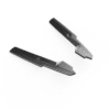 Gloss black rear side splitters for Audi S6 C8 (2019 onwards), 2-piece rear bumper corner extensions for Saloon and Avant models.