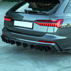 Audi S6 C8 Rear Valance Gloss Black Installed 2019 - Plus Auto Style