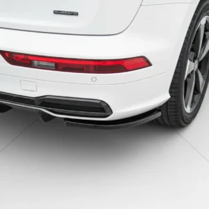 Gloss black rear side splitters pair for Audi SQ5 and Q5 S-Line MK2 FY models 2017-2020