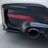 Gloss black rear side splitters for BMW 1 Series F20 F21 M Pack (2015-2019), performance rear bumper spats 2-piece set.