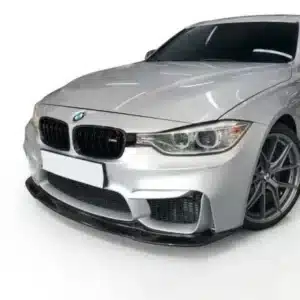 V Style premium gloss black front splitter for BMW 3 Series F30 F31 M-Sport models 2012-2018
