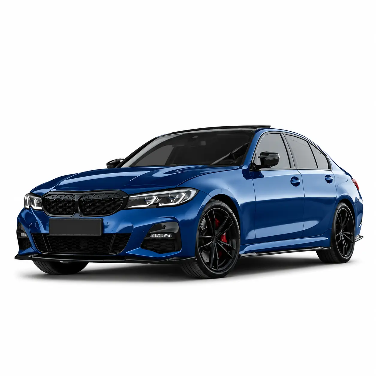 BMW 3 Series (2018-2022) G20 G21 M-Sport Front Splitter I ABS Gloss Black 1 BMW 3 Series 2018-2022 G20 G21 M-Sport Front Splitter