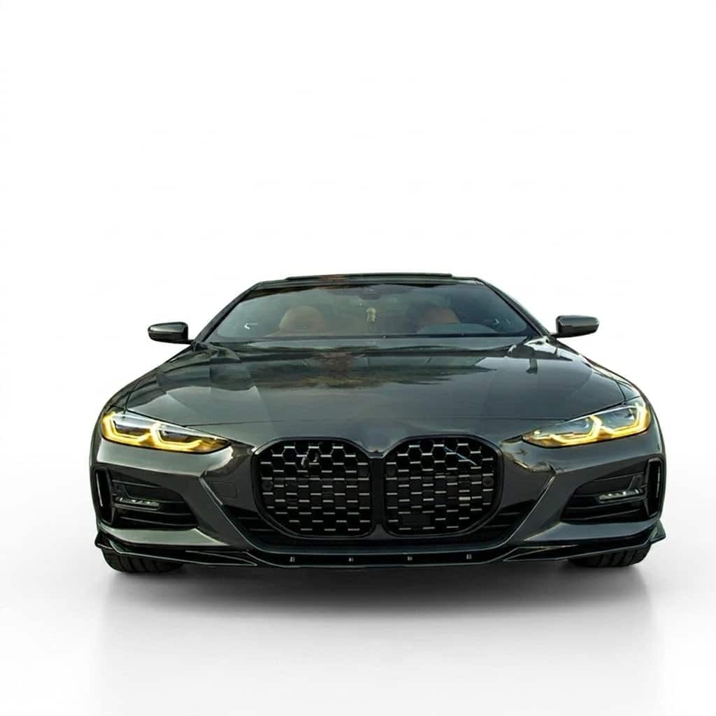 Front Splitter for BMW 4 Series G22 M-Pack 2020+ 2 Gloss black front splitter for BMW 4 Series G22 M-Sport / M-Pack (2020+), aggressive front bumper lip spoiler