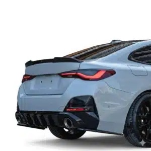 BMW 4 Series G26 Rear Valance Gloss Black Gran Coupe Installed 2021 - Plus Auto Style
