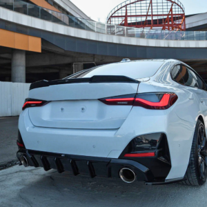 BMW 4 Series G26 Rear Valance Gloss Black Gran Coupe Installed 2021 - Plus Auto Style