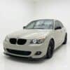 Gloss black front splitter for BMW 5 Series E60 E61 M-Sport M-Pack (2003-2010), aggressive front bumper lip spoiler.