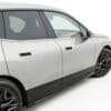 Gloss black side skirt extensions for BMW iX i20 M-Pack (2021 onwards), performance styling side blades for electric SUV.