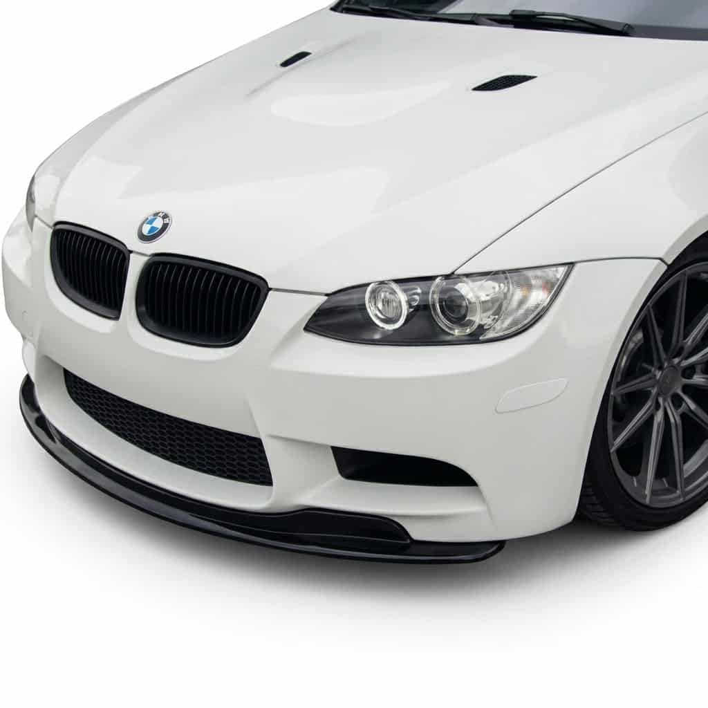 Front Splitter BMW M3 E92 Coupe / E93 Convertible (2007-2013) 2 Gloss black front splitter for BMW M3 E92 Coupe and E93 Convertible models 2007-2013.