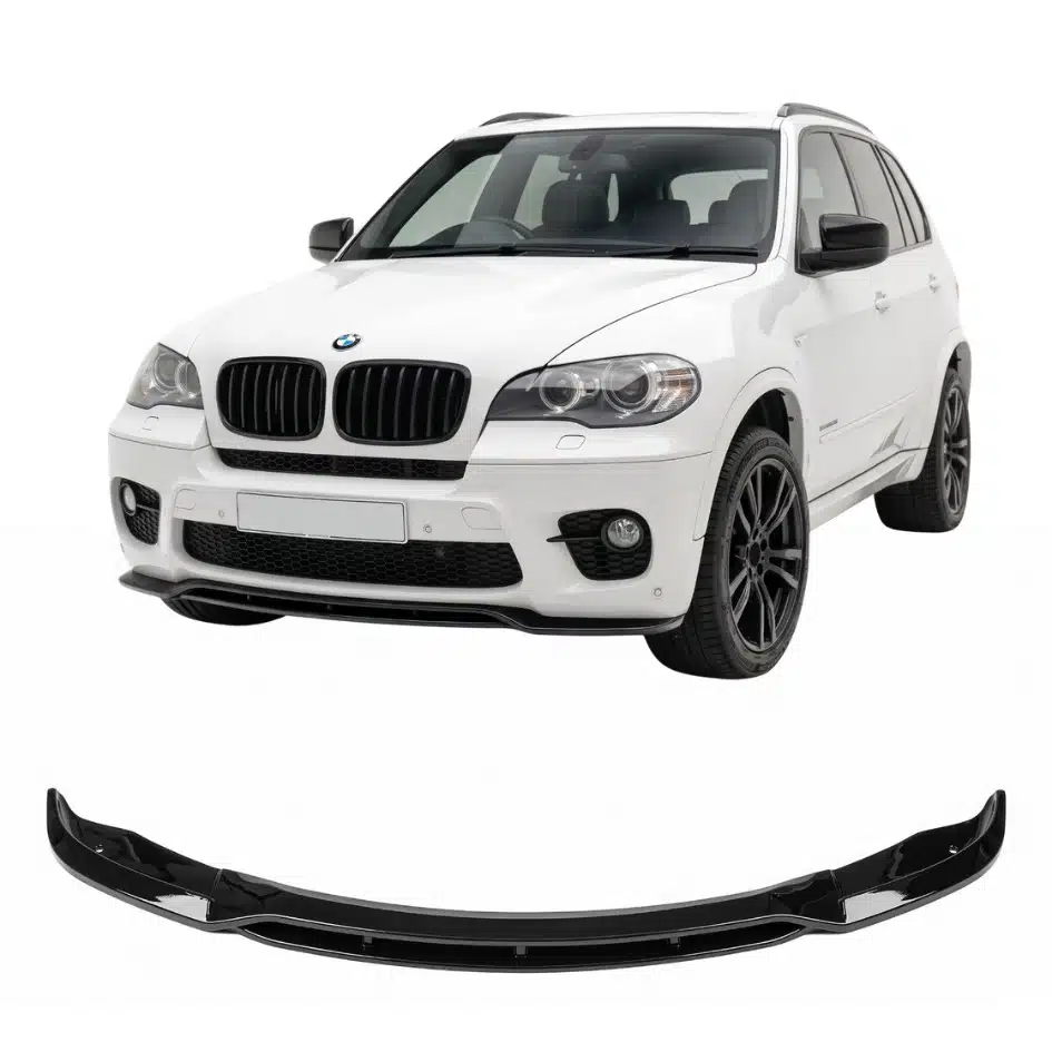 BMW X5 E70 M-Sport (2010–2013) Front Splitter | Gloss Black ABS 1 BMW X5 E70 M-Sport (2010–2013) Front Splitter | Gloss Black ABS