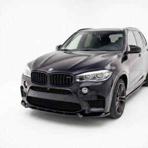 Gloss black front splitter lip for BMW X5 M F15 and M-Sport models (2014-2018).