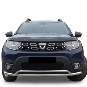 Dacia Duster 2018-2024 matte black bonnet protector guard installed on a Series 2 Dacia Duster.