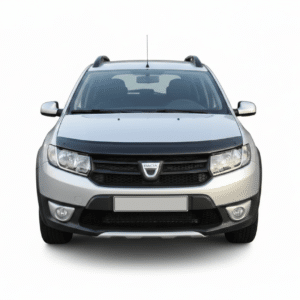 Black bonnet protector bug guard for Dacia Sandero Stepway II (2012-2020), anti-scratch stone chip guard.