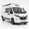 Gloss black front splitter bumper lip for Fiat Ducato, Peugeot Boxer, and Citroen Relay (2014-2024), premium motorhome styling upgrade.