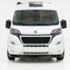 Gloss black front splitter bumper lip for Fiat Ducato, Peugeot Boxer, and Citroen Relay (2014-2024), premium motorhome styling upgrade.