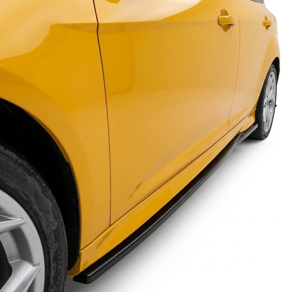 Ford Focus ST Mk3 Hatchback 2010-2014 Side Skirts (2 Pcs) 1 Gloss black side skirts for Ford Focus ST Mk3 Hatchback (2010-2014), performance styling side sill extensions (2 pieces).