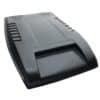Matte black decorative bonnet scoop with washer jet holes for Ford Ranger T6 (2012-2015), aggressive hood air intake styling.