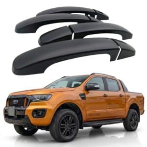 Matte Black Door Handle Covers Caps Trim for Ford Ranger T6 T7 T8 2012-2022