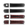 Matte Black Door Handle Covers Caps Trim for Ford Ranger T6 T7 T8 2012-2022