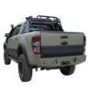 Ford Ranger matte black half tailgate cover protector for T6 T7 T8 models 2012-2022.