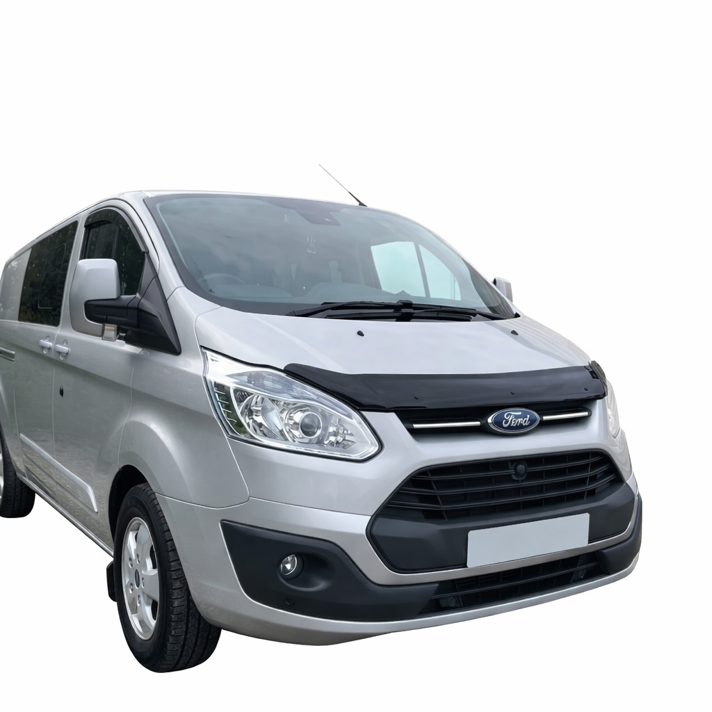 Ford Transit Custom MK1 2012 to 2018 Bonnet Protector 2 Black bonnet protector for Ford Transit Custom 2012-2018 MK1 model front hood guard.